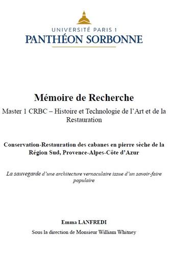 Mémoire de recherche