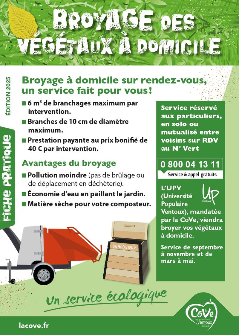Broyage à domicile