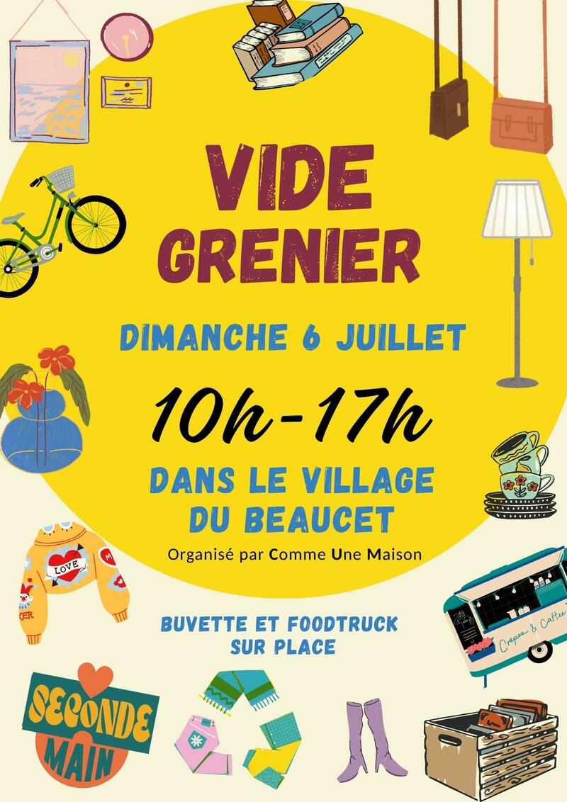 VIDE GRENIER - Dim. 6 juillet - 10 H à 17 H
