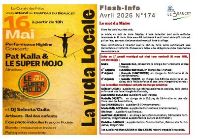 Bulletin municipal Le Beaucet - Flash info n° 174 avril 2026