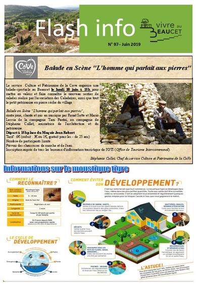 Bulletin municipal Le Beaucet - Flash Info N°97 - Juin 2019